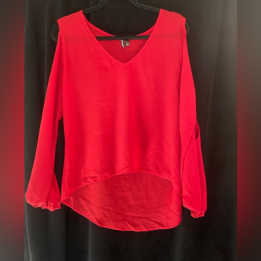 Heart Soul Red Half Sleeve Blouse